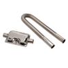 Parking Air Heater Exhaust Pipe with Muffler Stainless Steel Fuel Tank Diesel Gas Vent Hose 2.5cm Inner Diameter 60cm