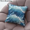 Coastal Ocean Wave Print Throw Pillow Covers Pattern Cushion Cover Suitable For Sofa Bedroom Car Pillow Cover