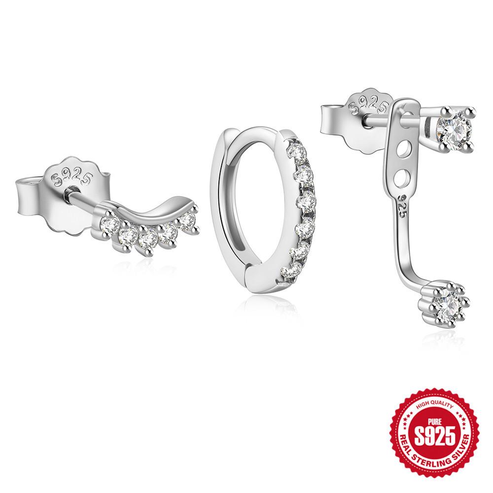 

Темпераментный Щедрый Модный Набор Серьги Глаз Дьявола Серьги-Пряжки Серьги Набор из 3 Штук Комбинированный Набор S925 Стерлинговое Серебро 925 Silver