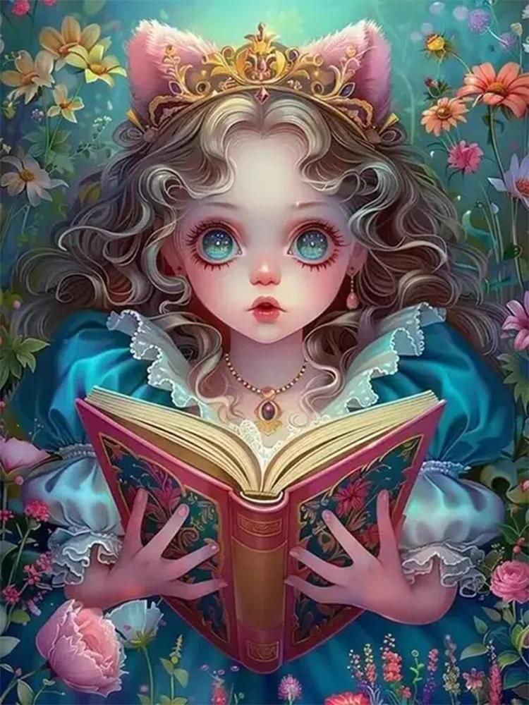 Diy 5D Diamond Painting Cartoon Princess Cat Mosaic Art Embroidery Girl Picture  Embroidered Wall Decoration Children's Gift
