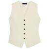 Zaprha 2025 Summer New Simple and Versatile Plain Stitch V-neck Sleeveless Vest-Style Top Vest 4192003