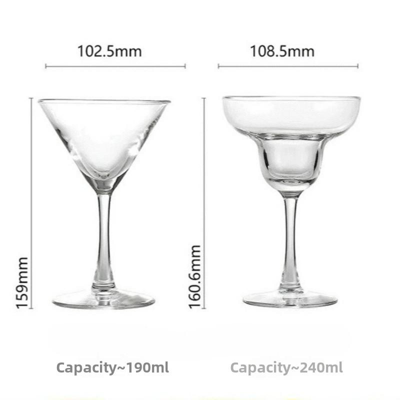 Cocktail Glass Triangular Martini Cup Creative Stemware Bar Drinkware Set for Classic Mixing Whisky Tumbler Highball Barware