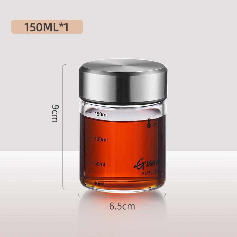 GIANXI Coffee Glass Cup Outdoor Mini Transparent Vacuum Airtight Cups Milk Cola Juice Storage Jar Kitchen Accessories