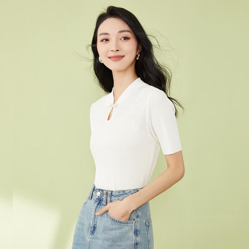 Women's New Chinese Style Short-Sleeved Knit Top