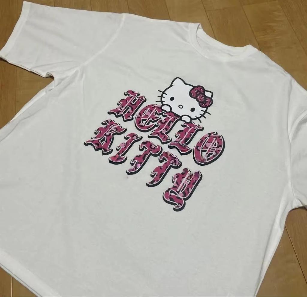 2026 new Hello Kitty Tee soft cotton short sleeve crew neck cute print lightweight summer top for Women daily casual wear