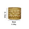 Nordic Golden Geometric Hollow Wrought Iron Candle Holder Creative Aromatherapy Candle Cup Home Decoration Ornaments Art Craft