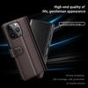 For iPhone 15 Pro Max Case Genuine Split Leather Phone Cover with Wallet Stand