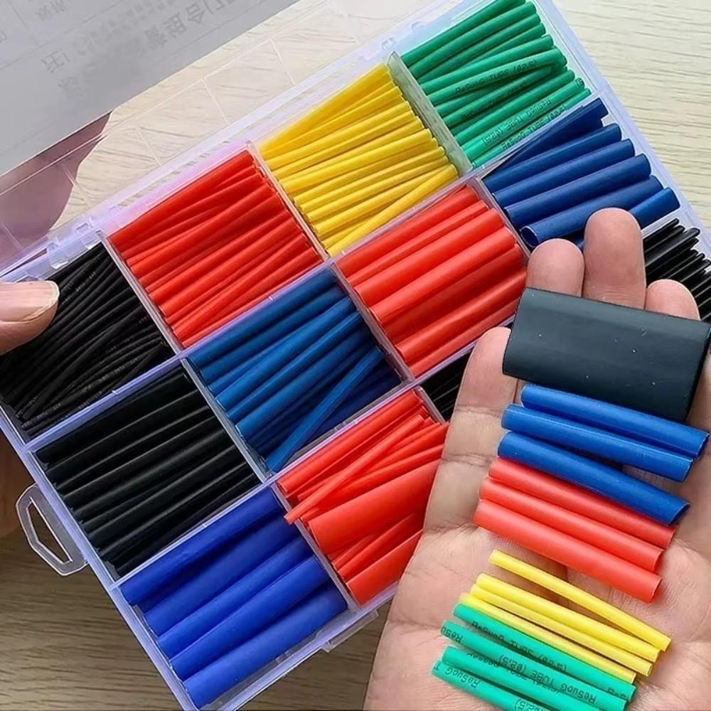 127/530Pcs Thermoresistant Heat Shrink Tubing Sleeves Cable Repair Protection  Electrical Connection