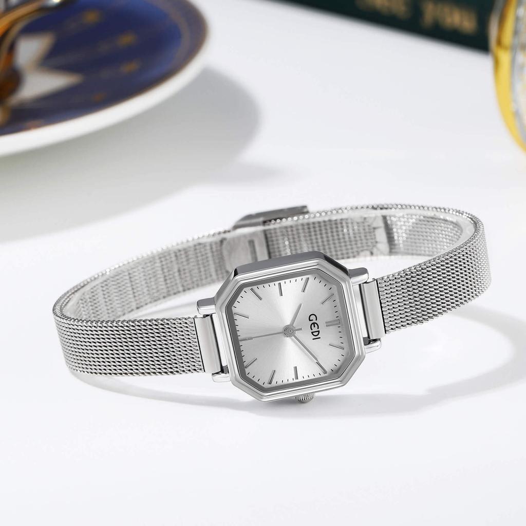 Creative Multi-Angle Cutting Disc Simple Premium Wind Ladies Quartz Watch Waterproof Stainless Steel Watch