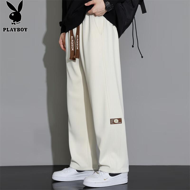PLAYBOY Men's Loose Fit Straight-Leg Casual Pants