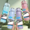 1PC Cruise Ship Ocean Vacation Print 750ml Color Plastic Sports Water Bottle Leakproof Flip Straw Lid Suitable for Sports Office Home Use
