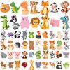 54pcs Kids Cartoon Temporary Tattoo Stickers Waterproof Cute Animal Fake Tatoo Body Art Disposable Semi-Permanent Fake Tattoo