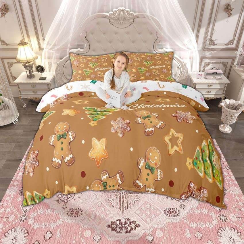 

Homewish Christmas Tree Duvet Cover Set for Boys Girls, Happy New Year Bedding Set, Merry Xmas Quilt Cover Set for Kids Bedroom DE XS 100x135cm 2pcs&set