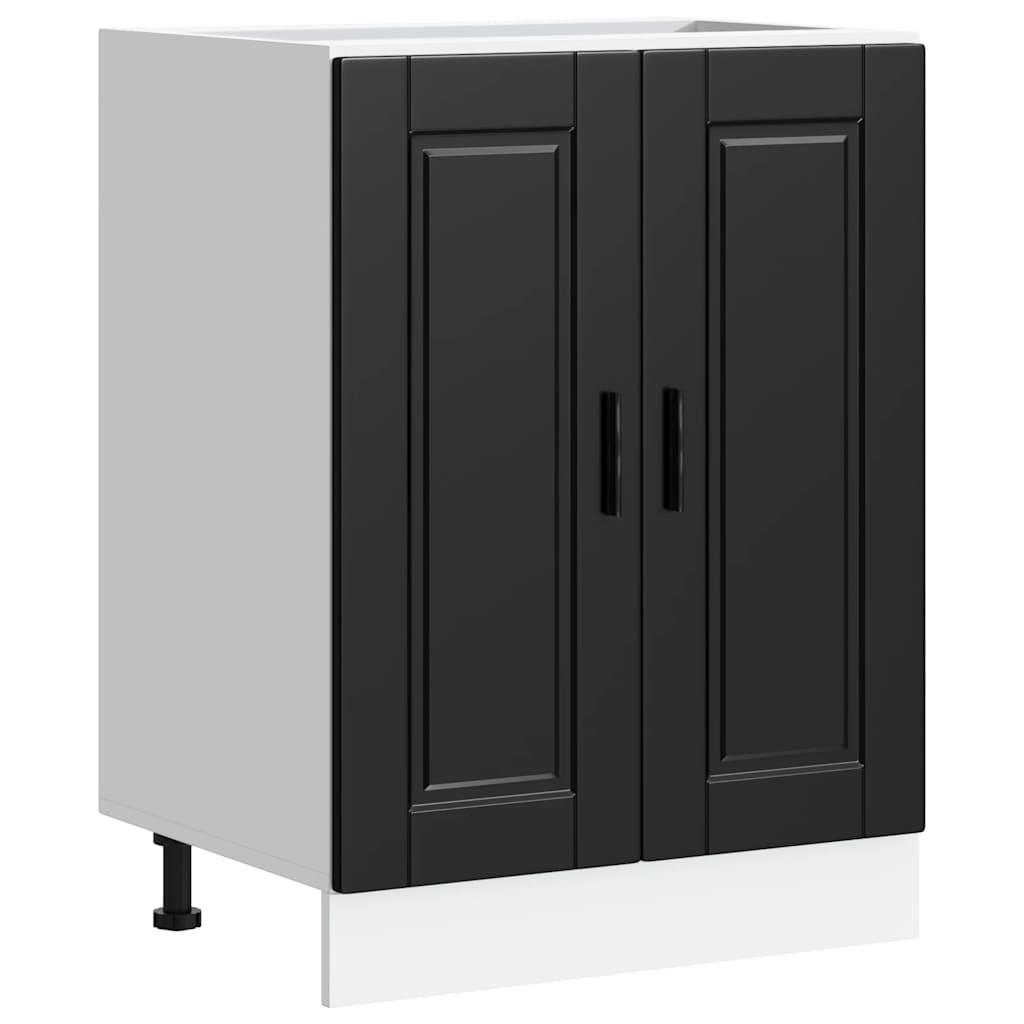 Vidaxl Base Kitchen Cabinet, Porto, Black, Wood-based Material