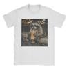 Raccoon Drinking Iced Coffee Funny Animal Meme Cotton TShirt For Mens Beach TShirts ONeck Tee Shirt Oversized Cheap Tops
