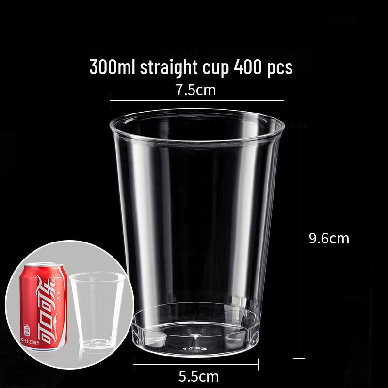 Xihe 300ml Disposable Transparent Thickened Straight Cups