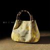 Hand-held Bag with Floral Pattern, Wedding Bag in Traditional Chinese Style, Hanfu Bag, Bamboo Joint Bag Casually