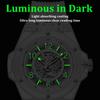 Skeleton Automatic Mechanical Watch for Men Casual Transparent Case Waterproof Luminous Wrist Watch Silicone Strap