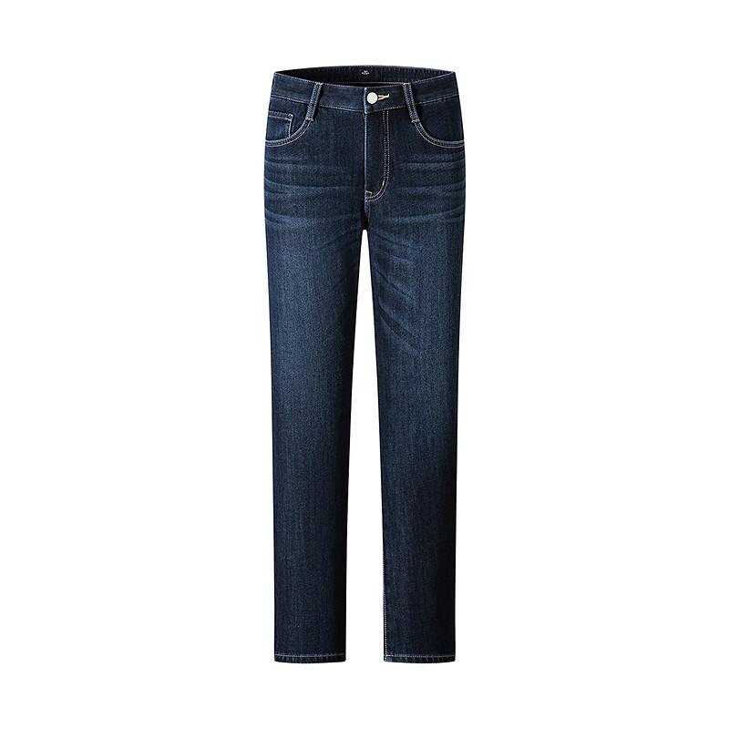 Septwolves Men's Fleece-Lined Straight-Leg Jeans