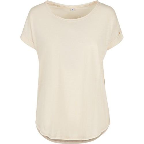 

Build Your Brand Womens/Ladies Slub Long T-Shirt білий