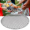Stainless Steel Roasting Rack Round Mesh BBQ Mat for Charcoal Grilling