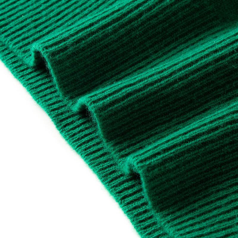 TUHUANG Women's Pure Wool Cartoon Embroidered Round Neck Sweater