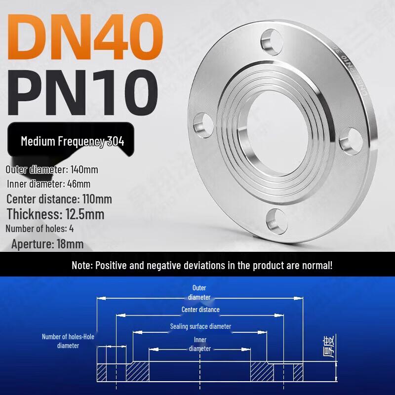 DUTRIEUX DN65 PN16 4-Hole Flange Plate