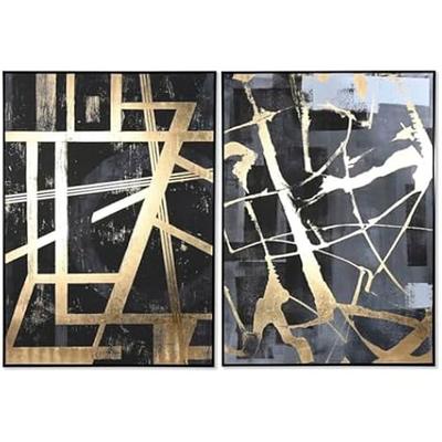 Modern Painting - HOME ESPRIT - 103 X 4.5 X 143 Cm - Multicolor - 2 Units - Contemporary Design