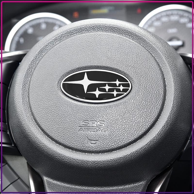 1Pcs Car Steering Wheel Decoration Emblem Badge Auto Styling For Subaru Forester Crosstrek Outback Impreza XV Tribeca Ascent Legacy Levorg