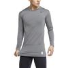 Nike Logo Round Neck Long Sleeve Fitness Shirt Men Tops Gray 449794-091