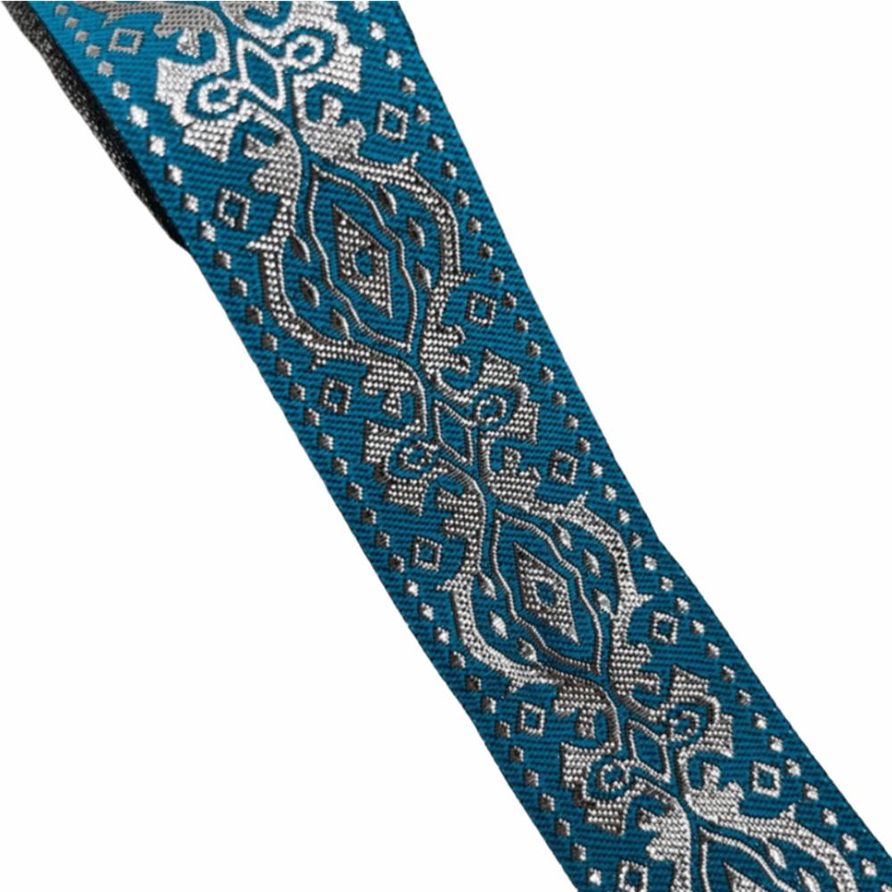 Silver Glitter Embroidery Ribbon Trim Vintage Ethnic Traditional Chinese Pattern Jacquard Embroidery Trim Boho Floral
