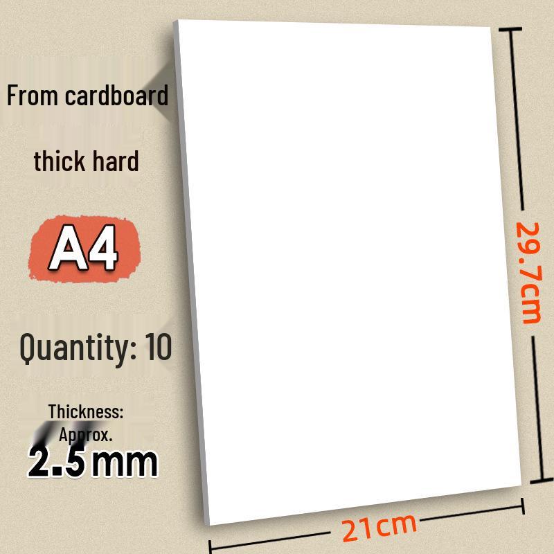 Handmade Children’s Cards: Thick White Cardstock with 4 Gray Colored Cards and Kraft Backing