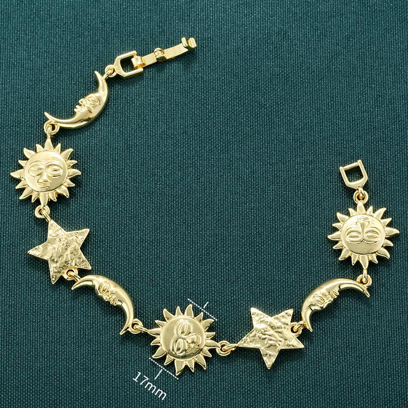 Vintage Starfish Seahorse Shell Splicing Bracelet Personalized Bohemian Wind Sun Moon Star Jewelry Vl667