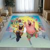Lustiger S-SpongeBob Patrick Stern Cartoon Wohnzimmer Rutschfeste Teppichmatte Weicher Teppich für Schlafzimmer Spielzimmer Sofa, Heimdekoration Fußmatte