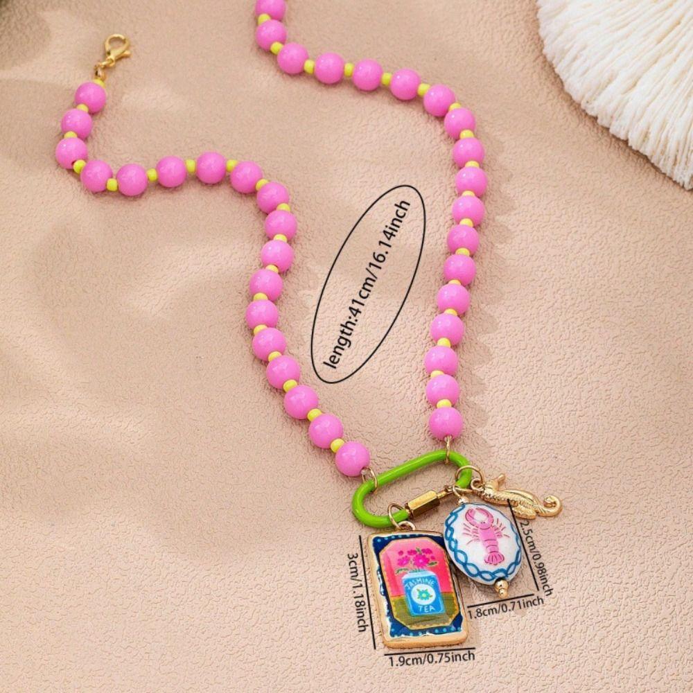 Handmade Beaded Necklace Starfish Shell Charm Multi-Layer Necklace Boho Necklace  Jewelry Gifts