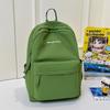 Middle School Student Schoolbag Women's Solid Color Letter Printed Backpack College Style Large Capacity Backpack