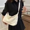 Soft Texture Crossbody Bag Korean Style PU Leather Handbag All-Match Solid Color Tote Bag  School