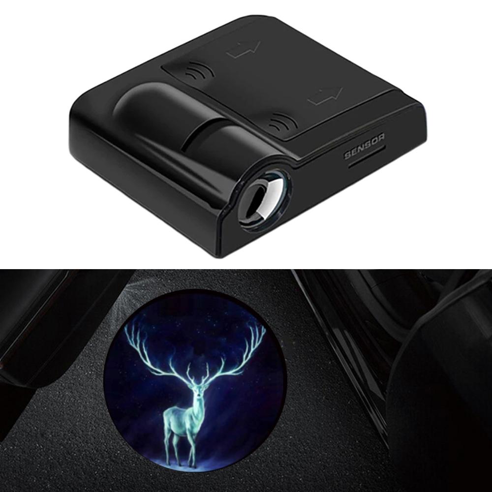 2X logo dveří auta Světelné uvítací lampy DC 5V laserové světlo Univerzální bezdrátový projektor Světelná atmosféra Dekorativní světla do auta