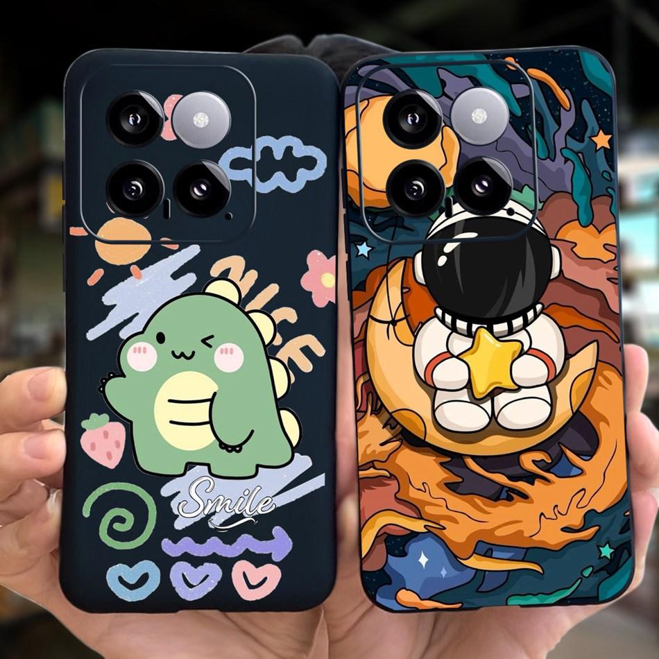 For Xiaomi 14 Phone Case Xiaomi Mi 14 5G Mi14 2024 Cute Cat Cartoon Jelly Silicon Soft Protective Back Cover