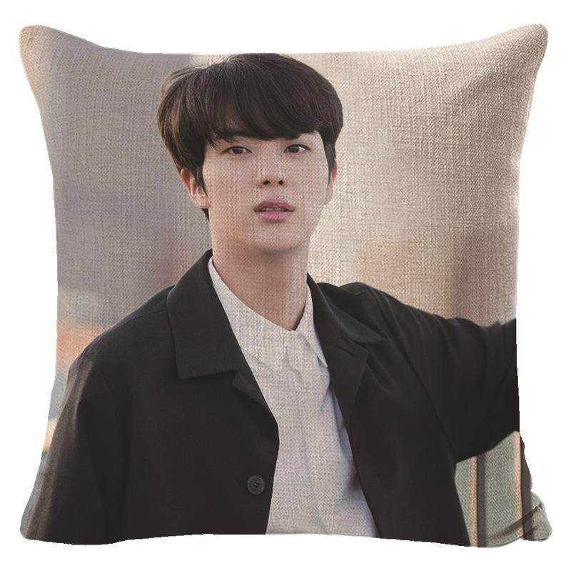 BTS Presente para Fã Capa de Almofada Decorativa para Sofá