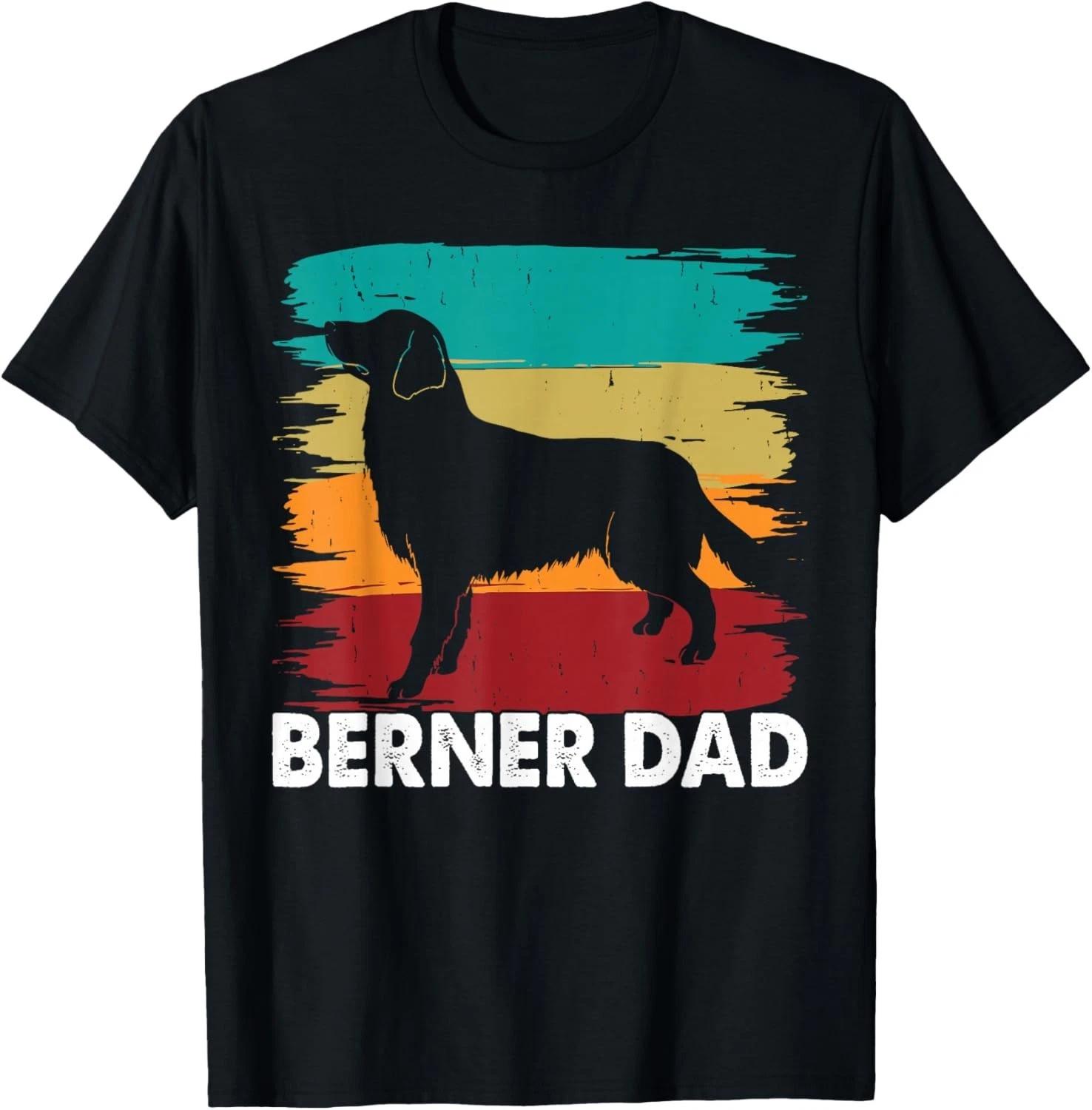 Berner Dad for Men Bernese Mountain Dog Vintage Gift Unisex T-Shirt L