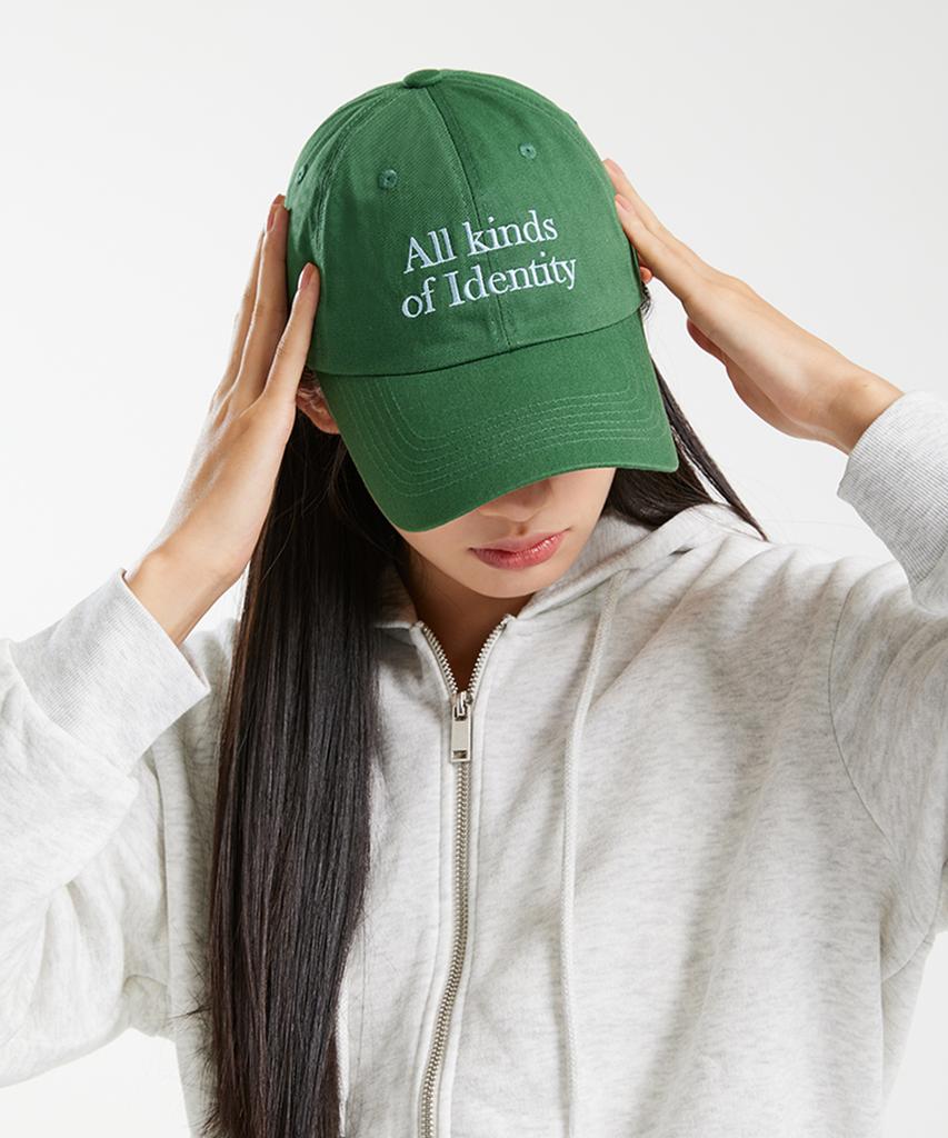 AKIII CLASSIC Vintage Color Lettering Ball Cap Green