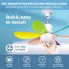 Screw In Ceiling Fan In Light Socket with Remote Control E27/E26 Light Bulb Small Fan Fixtures Combo for Bathroom Bedroom Patio