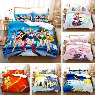 Sailor Moon Bedding Home Textiles 3D Digital Printing Three-Piece Quilt Cover Pillowcase