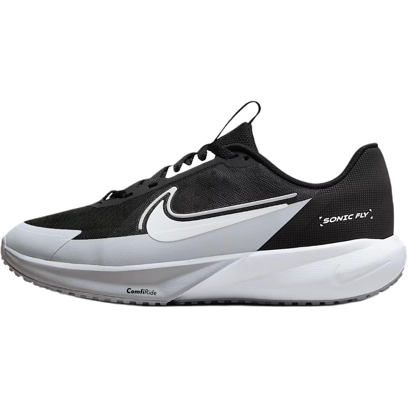 

Nike SONIC FLY Slip Resistant Abrasion Resistant Low top Kids Running Shoes Black White FZ0017-001 39
