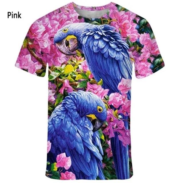 

Модная мужская футболка с 3D принтом насекомых и птиц с коротким рукавом, летние повседневные футболки, индивидуальные негабаритные мужские футболки XXL