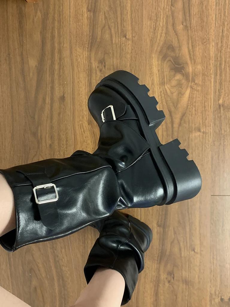 Short Boots Women'S  New Spring And Autumn Winter Retro Maillard Mid Boots Women'S