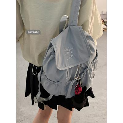 Casual Nylon Canvas Backpack Bag Women's 2025 New Fashion Letter Backpack College Wind Large Capacity Schoolbag