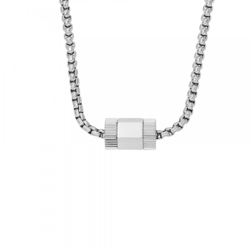 

Fossil Men s Icons Stainless Steel Chain Necklace