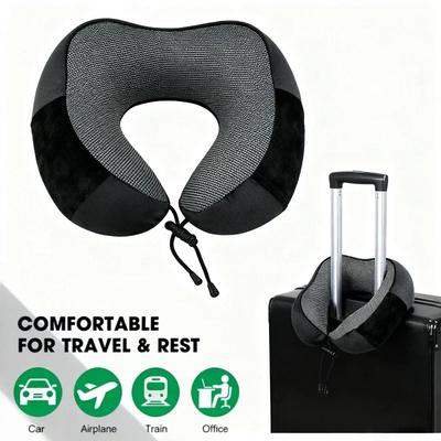 Slow Rebound Travel Pillow, U-shaped Headrest Neck SupportPillow, Nap Pillow Travel Airplane Pillow Cartoon Memory Foam